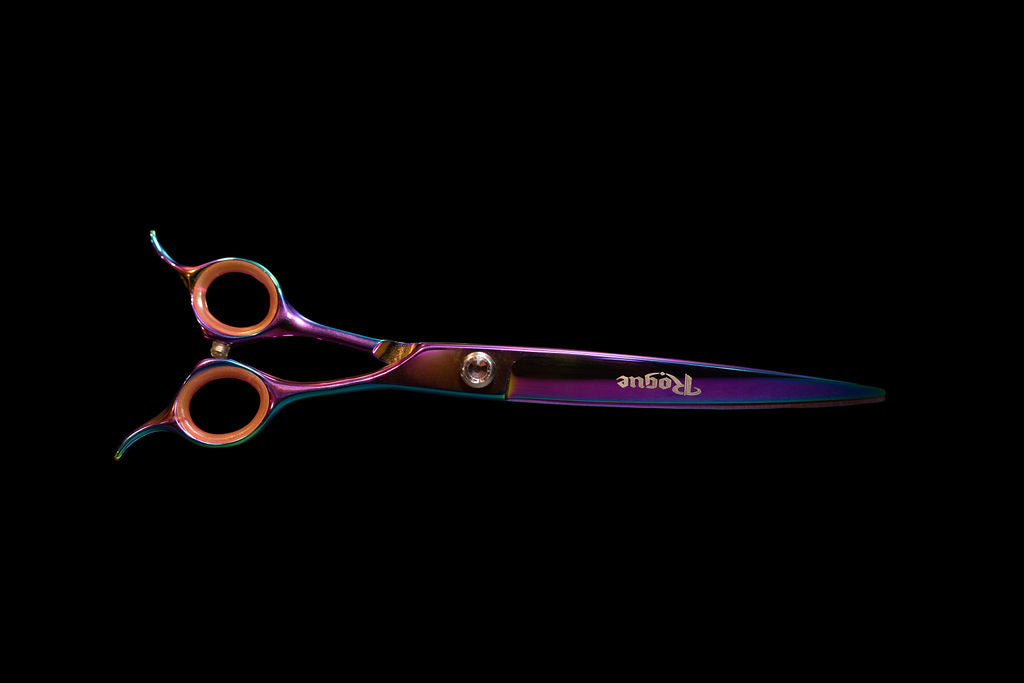 8" PLQ Rainbow Curved Professional Shears