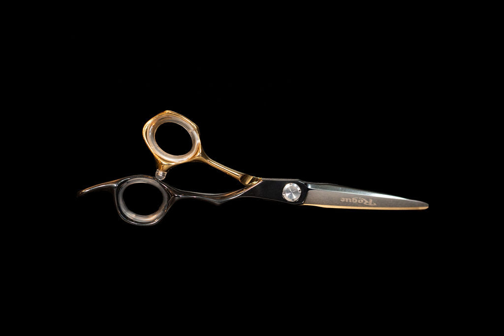 5.75" Photon VG-10 Black and Gold Straight Beauty Shear