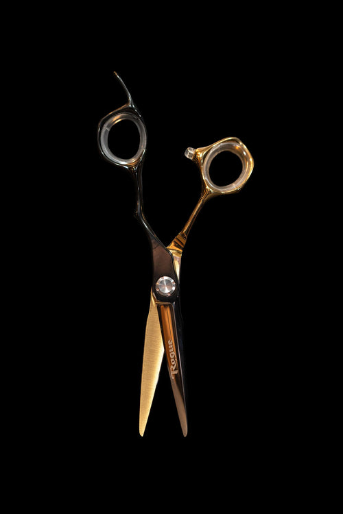 5.75" Photon VG-10 Black and Gold Straight Beauty Shear