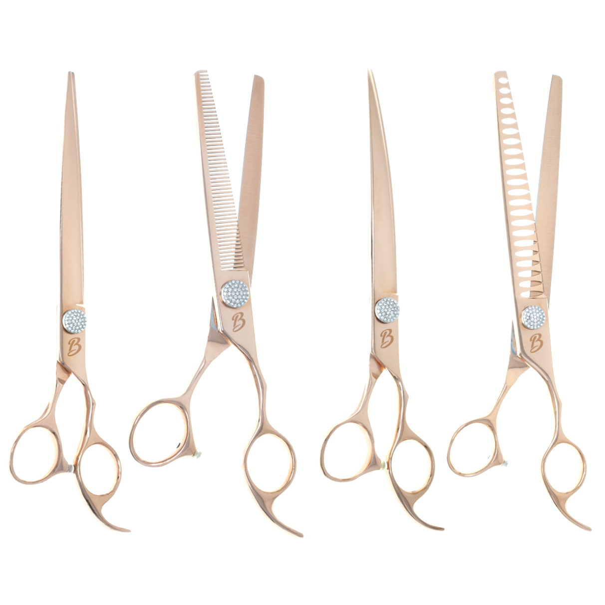 8" 4pc Rose Gold Cobalt Grooming Set
