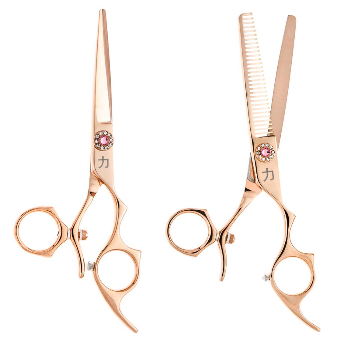 2 Pc BET10 Rose Gold Thinning Swivel Shear Set
