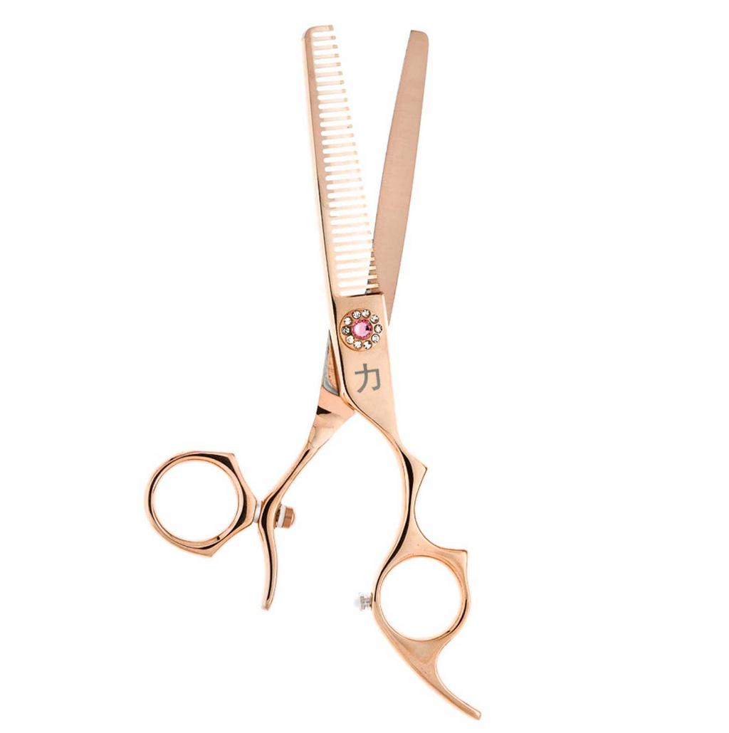 2 Pc BET10 Rose Gold Thinning Swivel Shear Set
