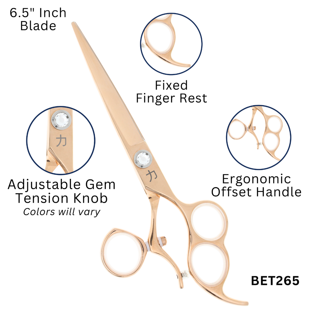 Trifecta 3 Hole Rose Gold Swivel Beauty Shears