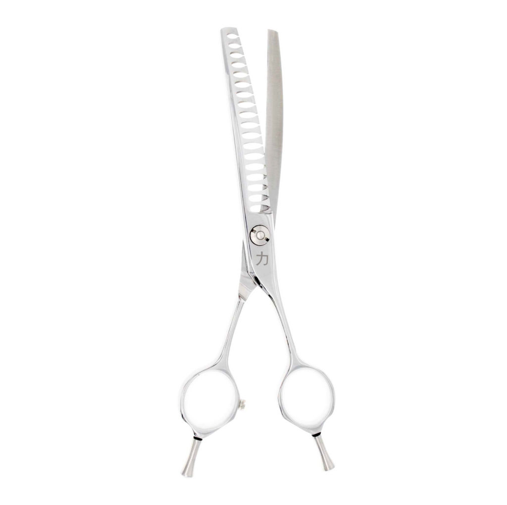 6.5" YB 18 Tooth Curved Chunker Texturizing Pet Grooming Shear